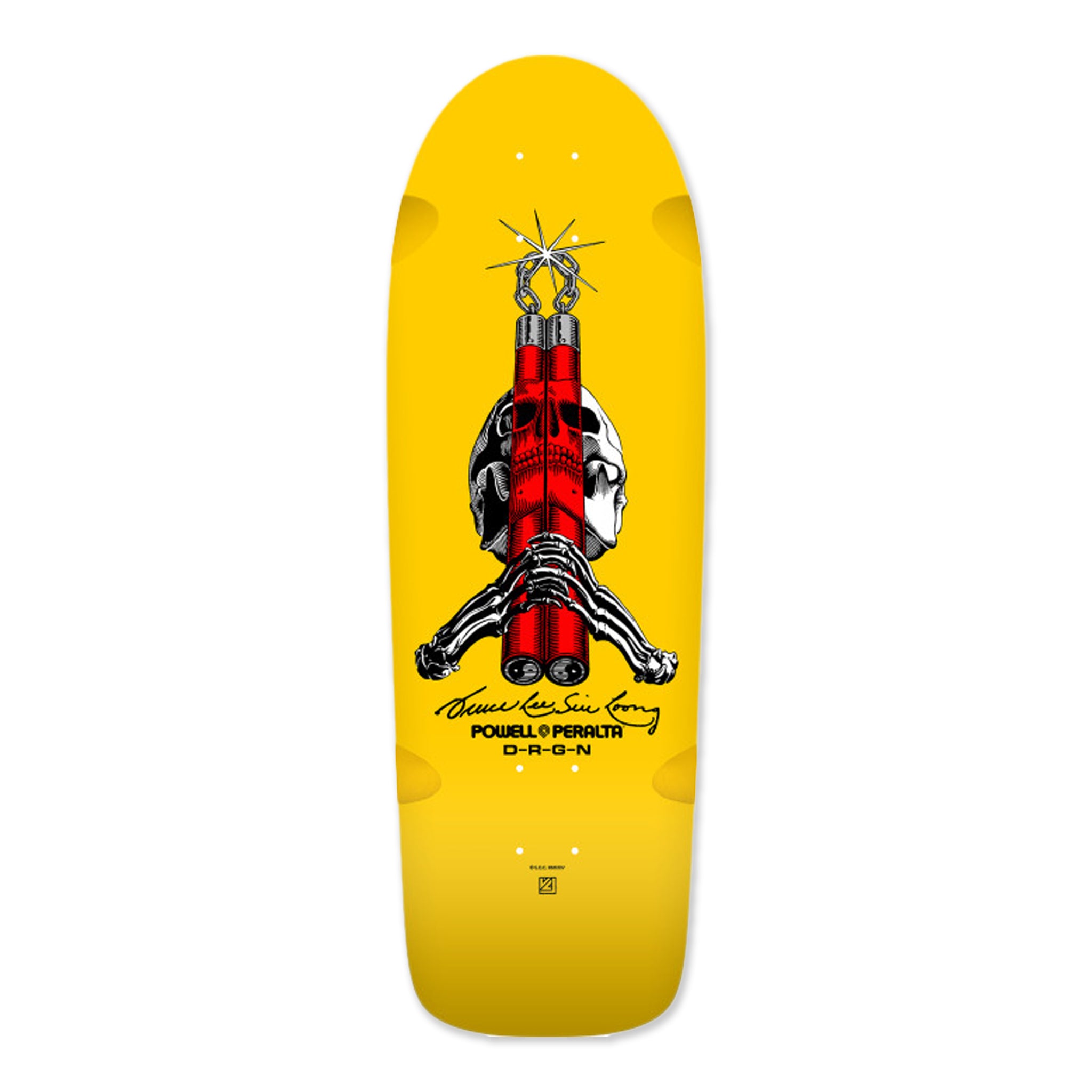 Powell-Peralta Bruce Lee Skull and Numchucks Skateboard Deck