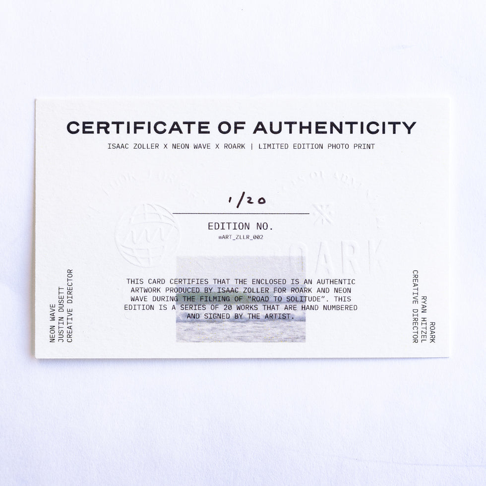 Isaac Zoller Limited Edition Photo Print - "Clean Line" (1 of 20)