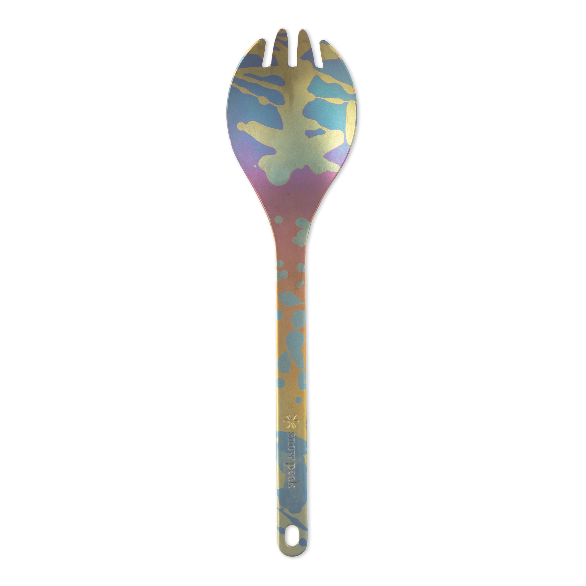 Custom Anodized Titanium Spork - Splatter