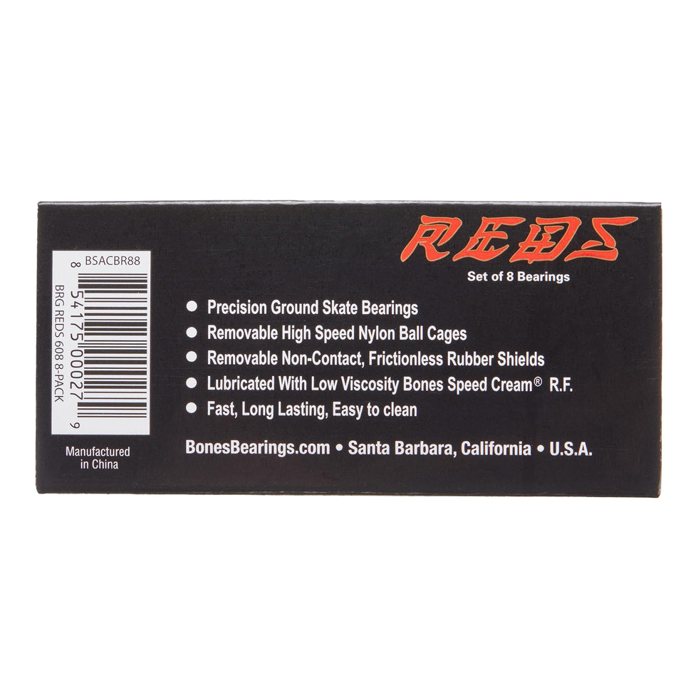 Bones REDS Skateboard Bearings 8 Pack