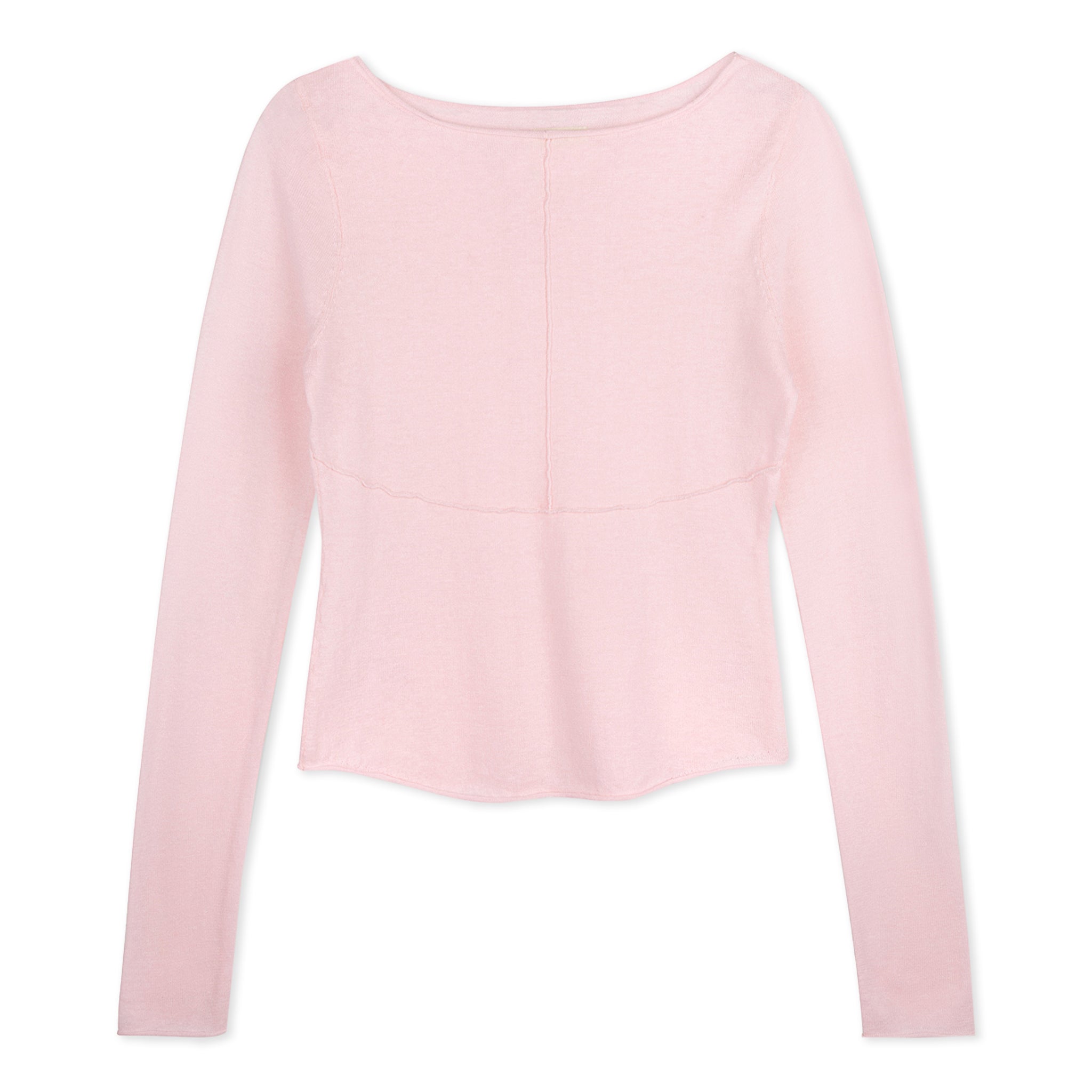 Panelled Long Sleeve Knit Top