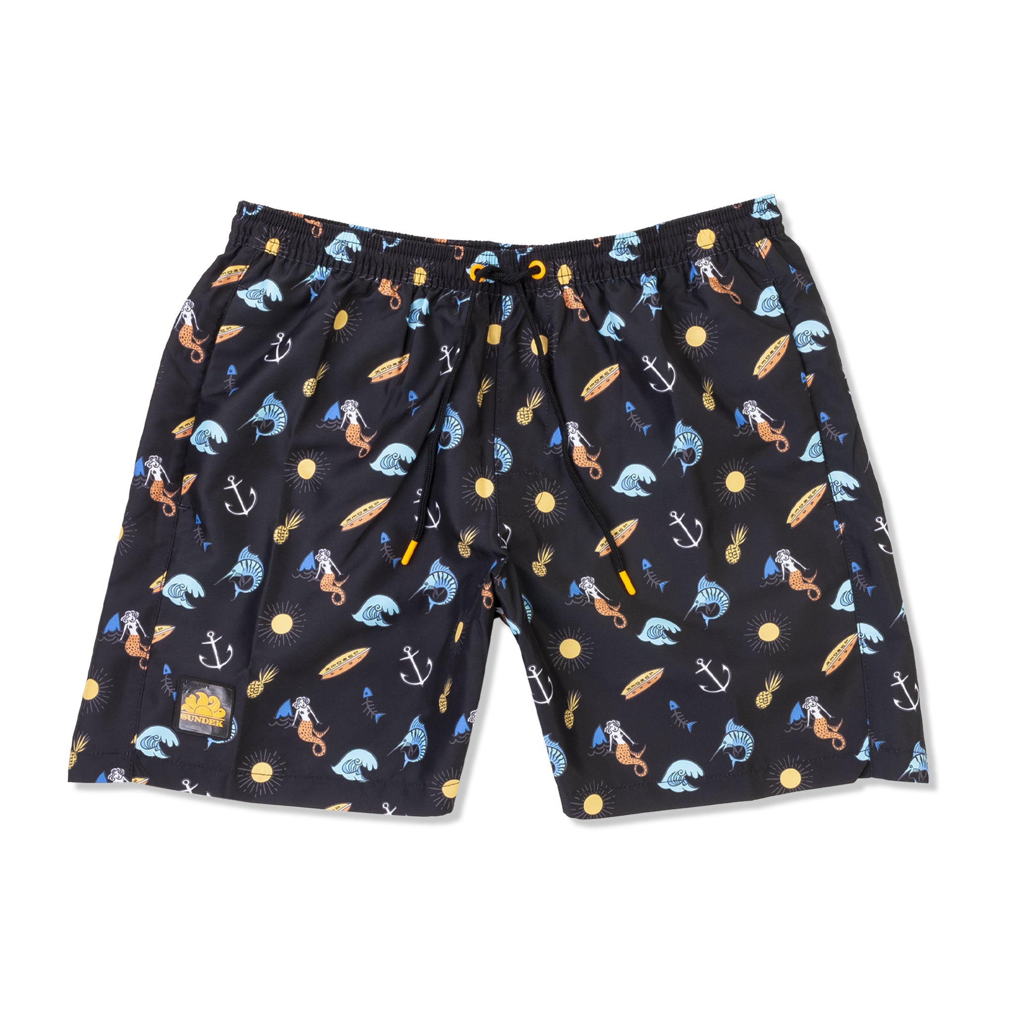 Elastic Waist Swim Trunks 16 Inch