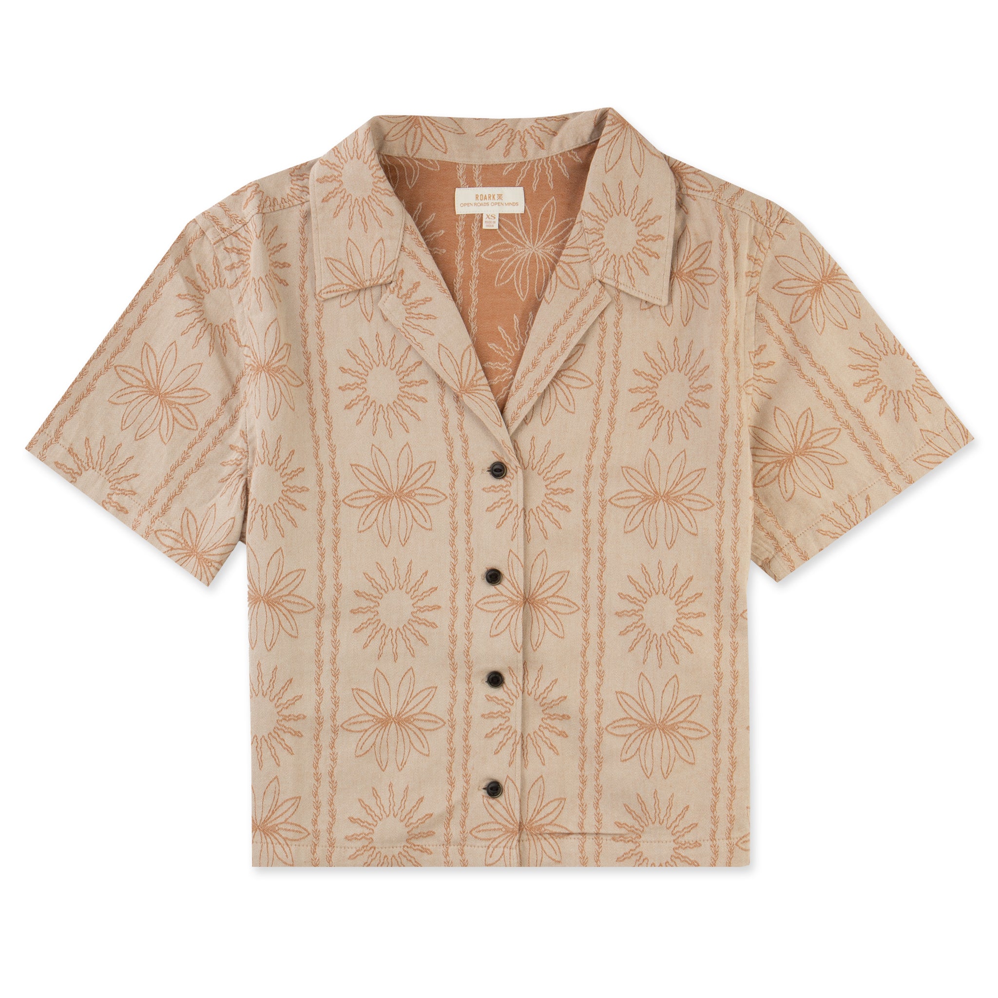 Idle Jacquard Short Sleeve Button Up